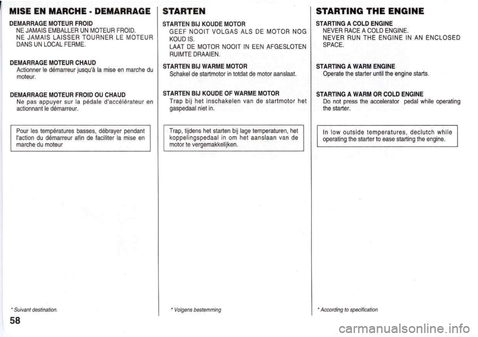 Peugeot 205 Dag 1998.5  Owners Manual 