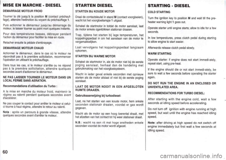 Peugeot 205 Dag 1998.5  Owners Manual 