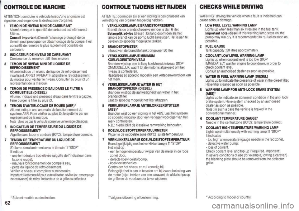 Peugeot 205 Dag 1998.5  Owners Manual 
