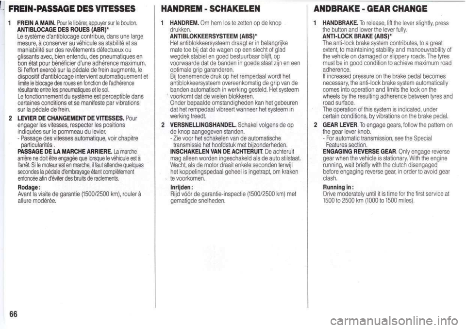 Peugeot 205 Dag 1998.5  Owners Manual 