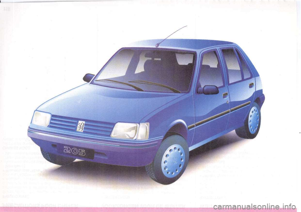 Peugeot 205 Dag 1995.5  Owners Manual 
