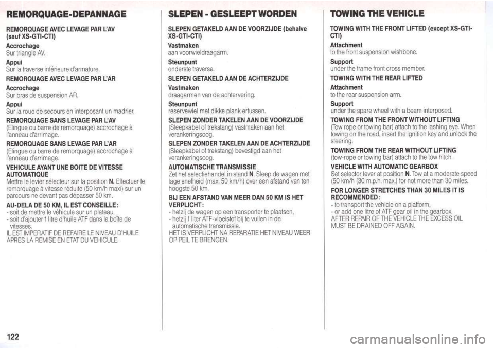 Peugeot 205 Dag 1995.5  Owners Manual 