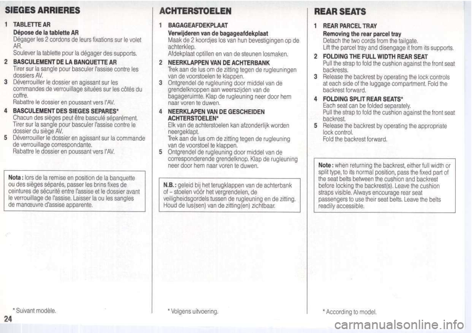 Peugeot 205 Dag 1995.5  Owners Manual 