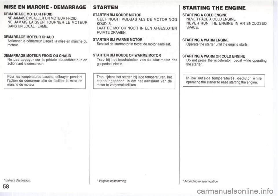 Peugeot 205 Dag 1995.5  Owners Manual 