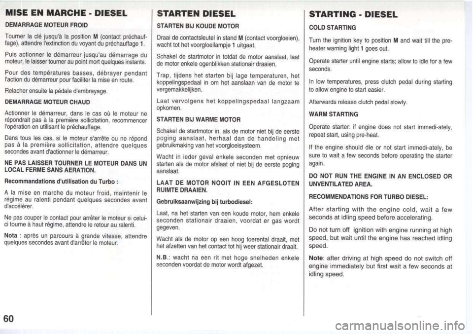 Peugeot 205 Dag 1995.5  Owners Manual 