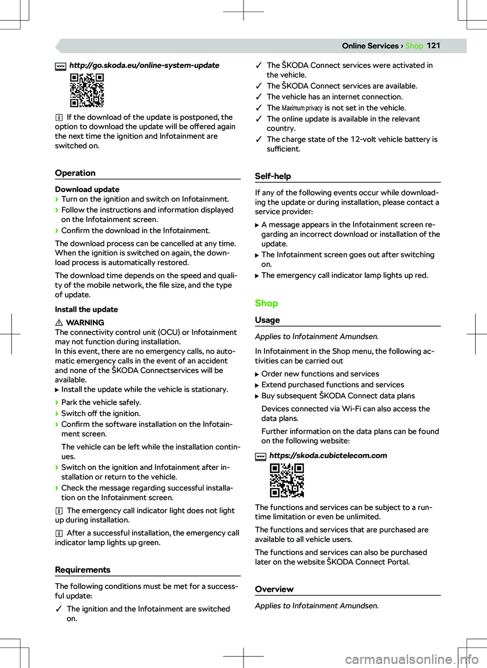 SKODA KAMIQ 2021  Owner´s Manual �