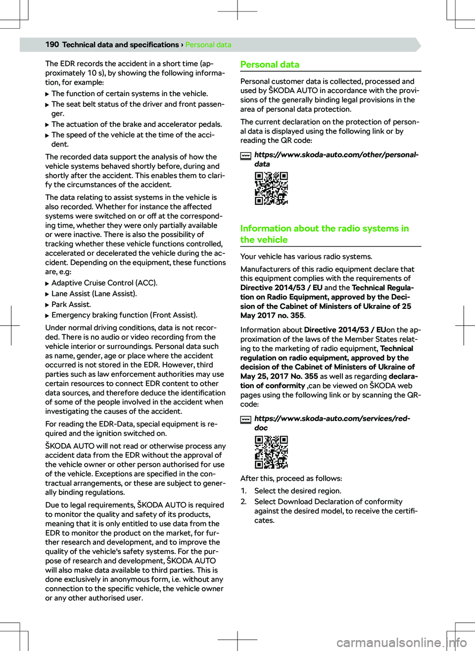 SKODA KAMIQ 2021  Owner´s Manual �b�