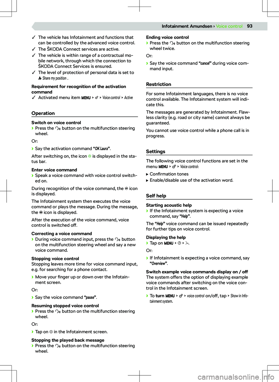 SKODA KAMIQ 2021  Owner´s Manual q�b�