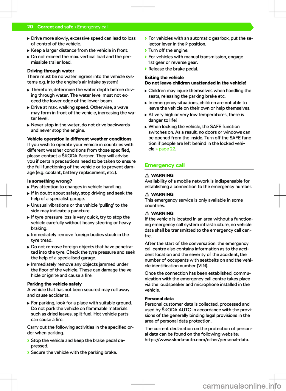 SKODA KAMIQ 2020  Owner´s Manual 