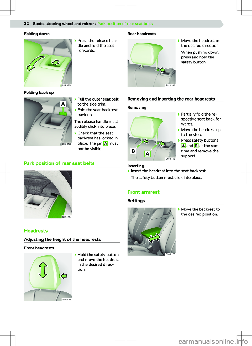 SKODA KAMIQ 2020  Owner´s Manual Folding down