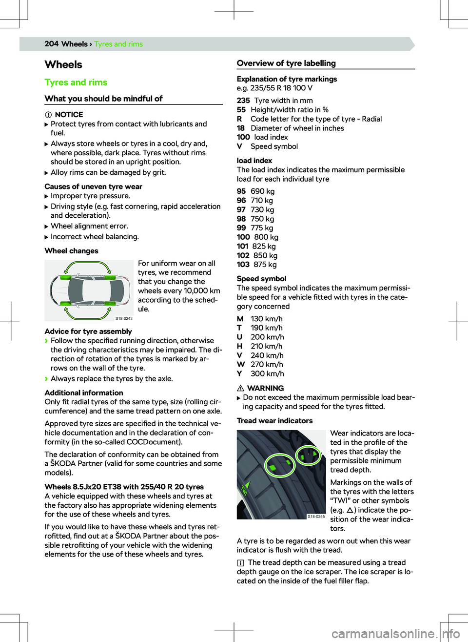 SKODA KODIAQ 2017  Owner´s Manual WheelsTyres and rims
What you should be mindful of
NOTICE
