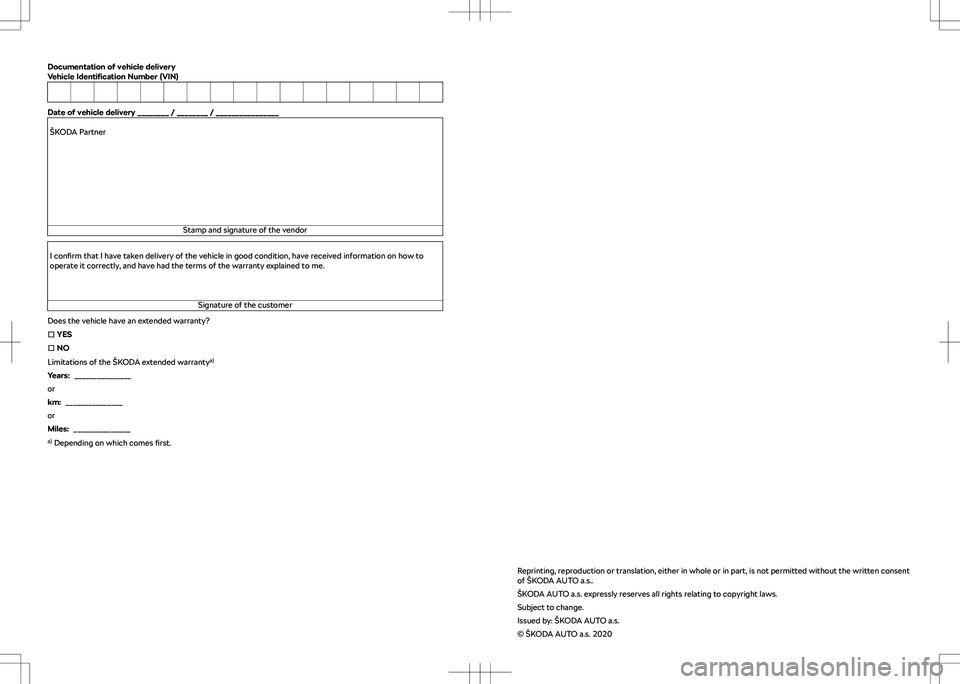 SKODA FABIA 2021  Owner´s Manual ��
