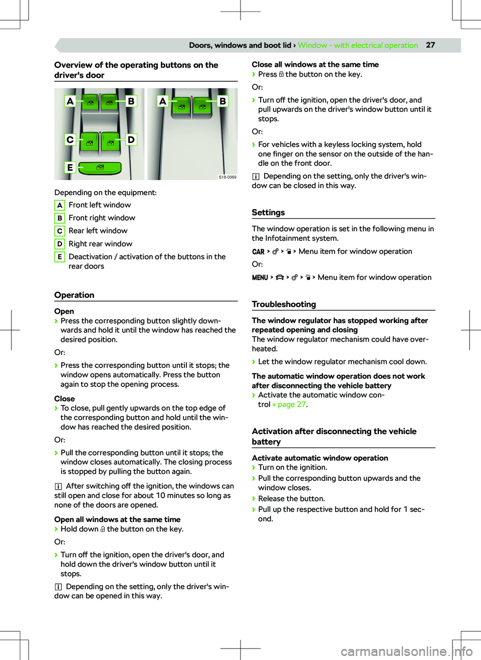 SKODA FABIA 2018  Owner´s Manual �I�v�