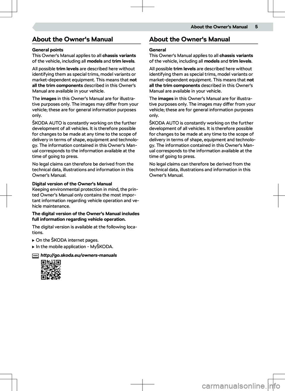SKODA FABIA 2021  Owner´s Manual ��b�