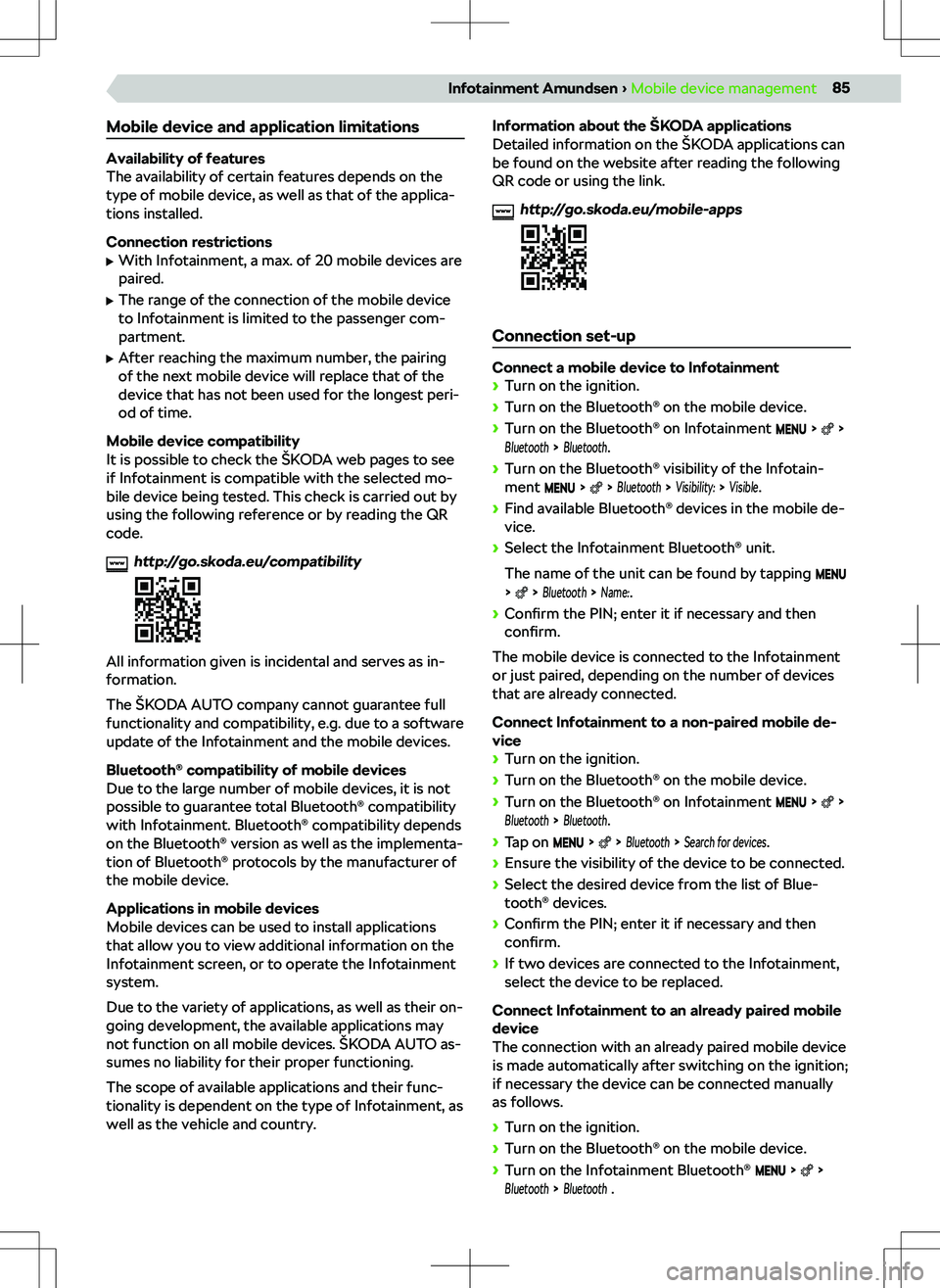 SKODA FABIA 2021  Owner´s Manual �M�