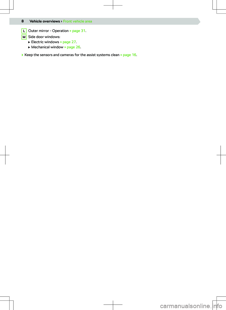 SKODA FABIA 2020  Owner´s Manual �<�I�
