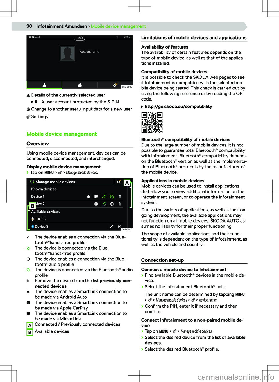 SKODA SCALA 2019  Owner´s Manual Details of the currently selected user
