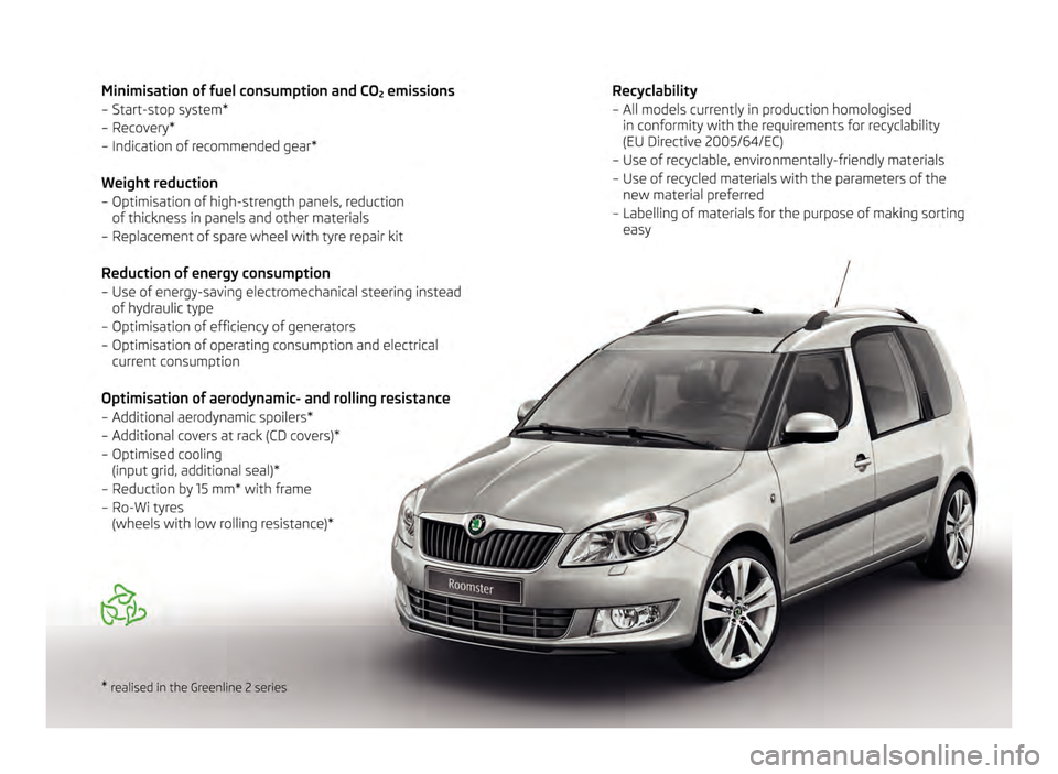 SKODA ROOMSTER 2011 1.G Owners Manual 