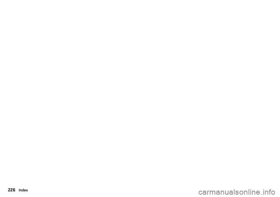 SKODA YETI 2015 1.G / 5L Owners Manual 226Index 