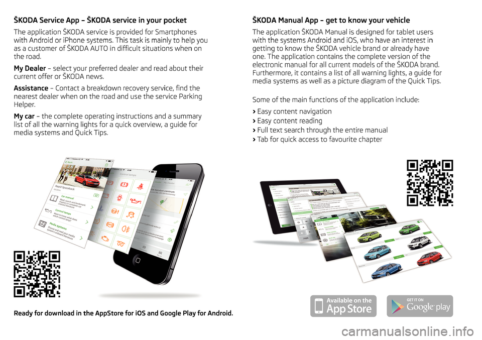 SKODA YETI 2015 1.G / 5L Owners Manual 