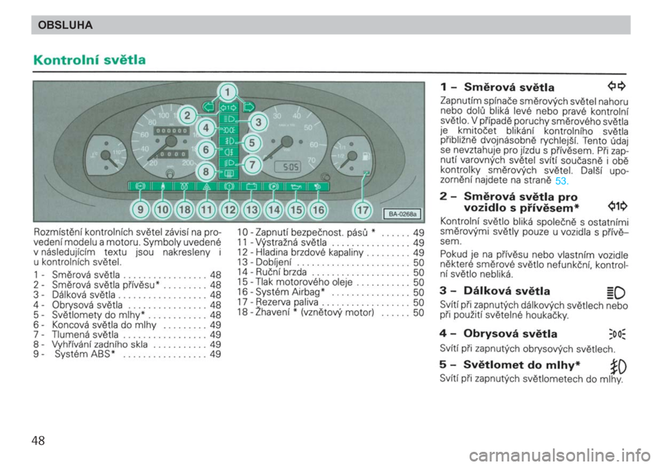 SKODA FELICIA 2000 1.G / (6U1) Owners Manual 48OBSLUHA 