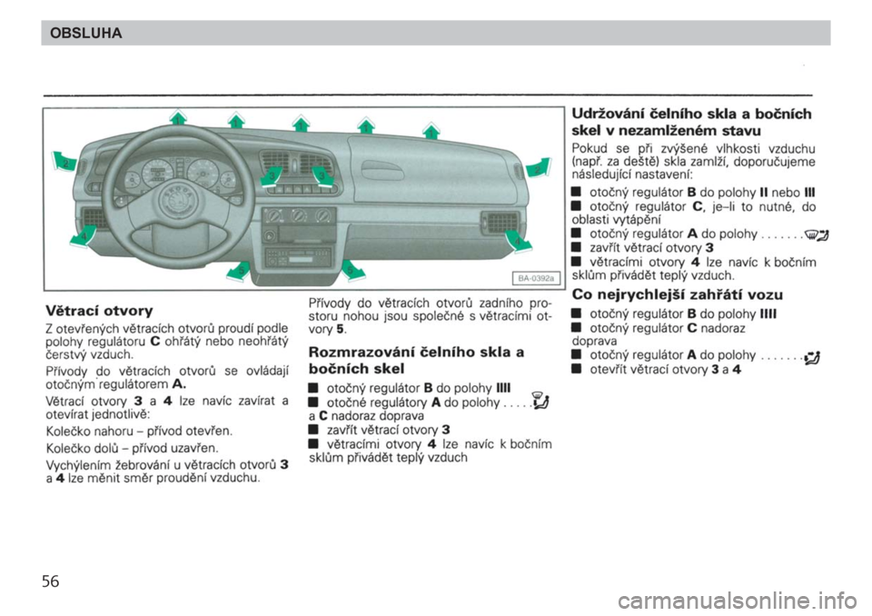 SKODA FELICIA 2000 1.G / (6U1) Owners Manual 56OBSLUHA 
