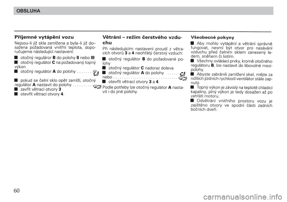 SKODA FELICIA 2000 1.G / (6U1) Owners Manual 60OBSLUHA 