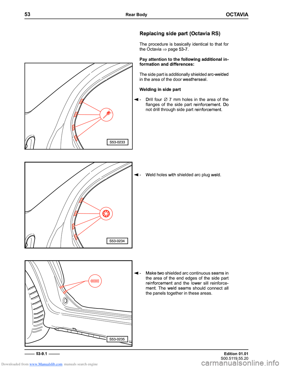 SKODA OCTAVIA 1997 1.G / (1U) Body Repairs Workshop Manual Downloaded from www.Manualslib.com manuals search engine �������
�����������
�������������
��������������
� 




	

 


 


���
���� ���������� ��� ���������� ���������� ��� �����