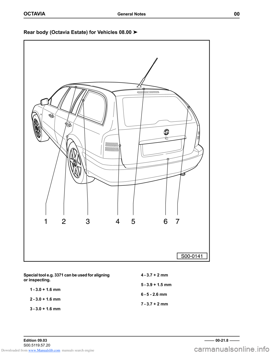 SKODA OCTAVIA 1997 1.G / (1U) Body Repairs Workshop Manual Downloaded from www.Manualslib.com manuals search engine ��
��������������������
������������� 
�������������� ���������������������
� ������������
����������������������������������������������
�
���
