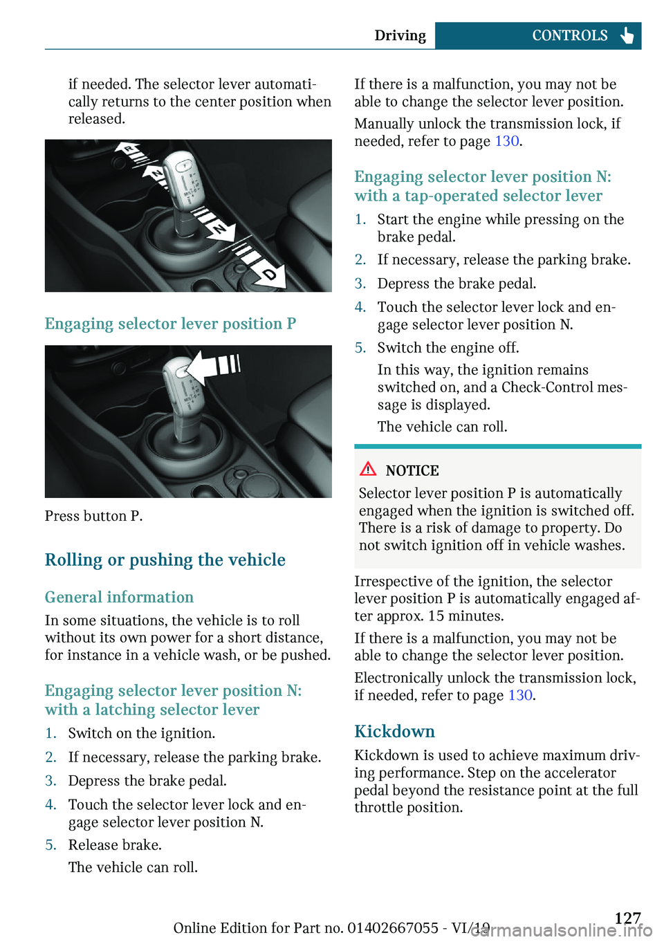 MINI CLUBMAN 2020  Owners Manual �