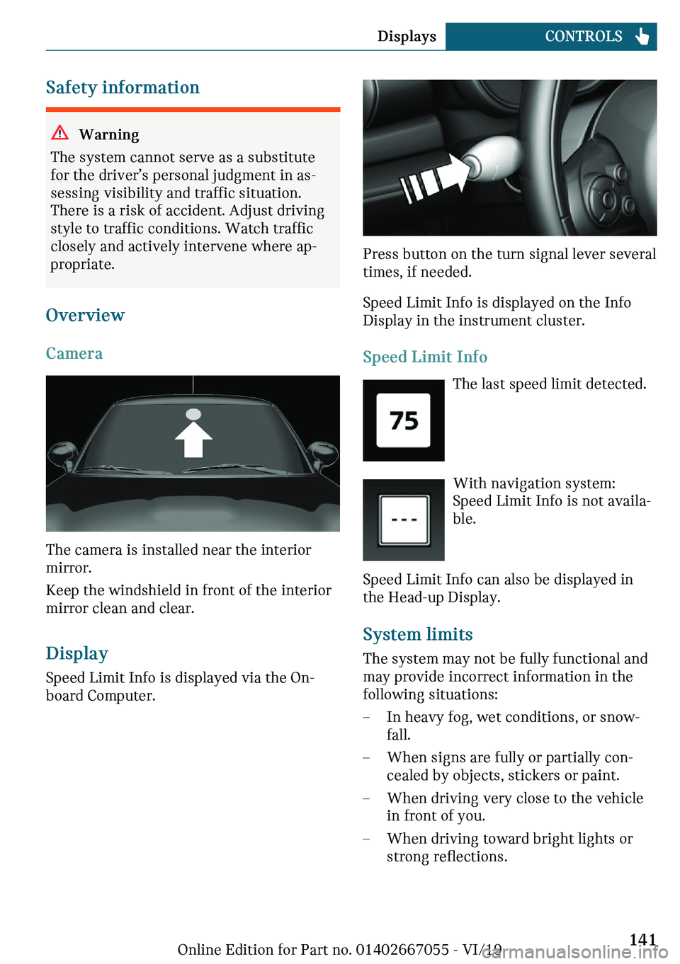 MINI CLUBMAN 2020  Owners Manual �d�