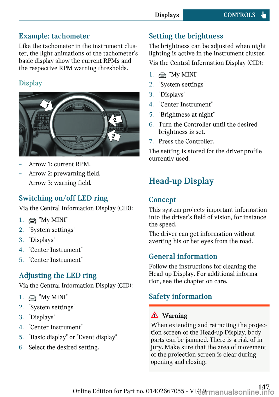 MINI CLUBMAN 2020  Owners Manual �C�