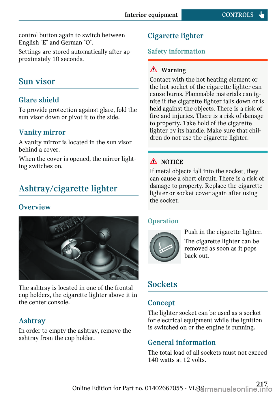 MINI CLUBMAN 2020  Owners Manual �c�