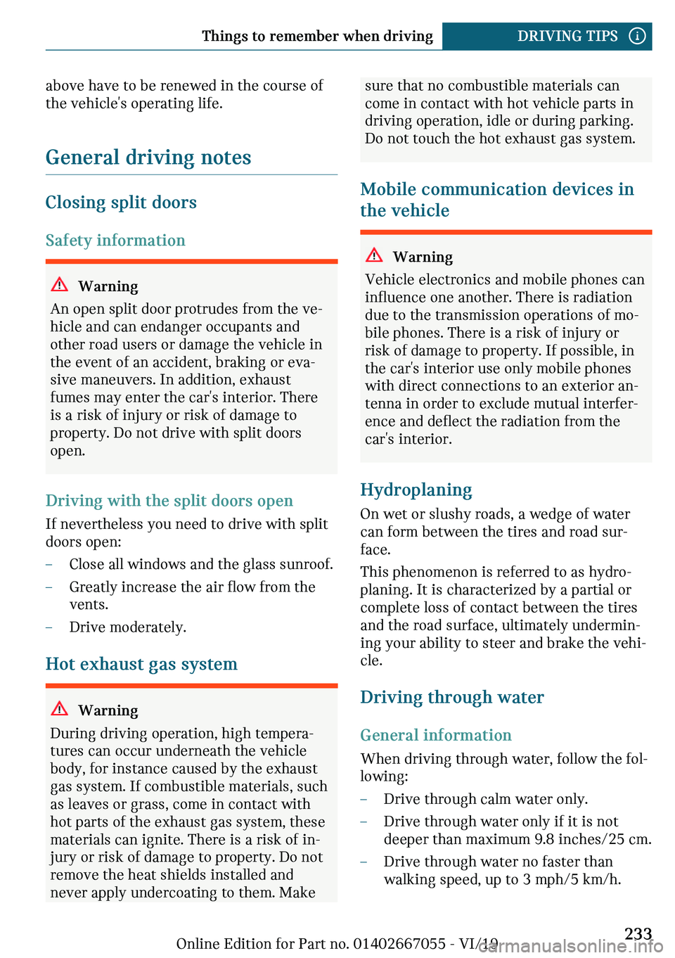 MINI CLUBMAN 2020  Owners Manual �