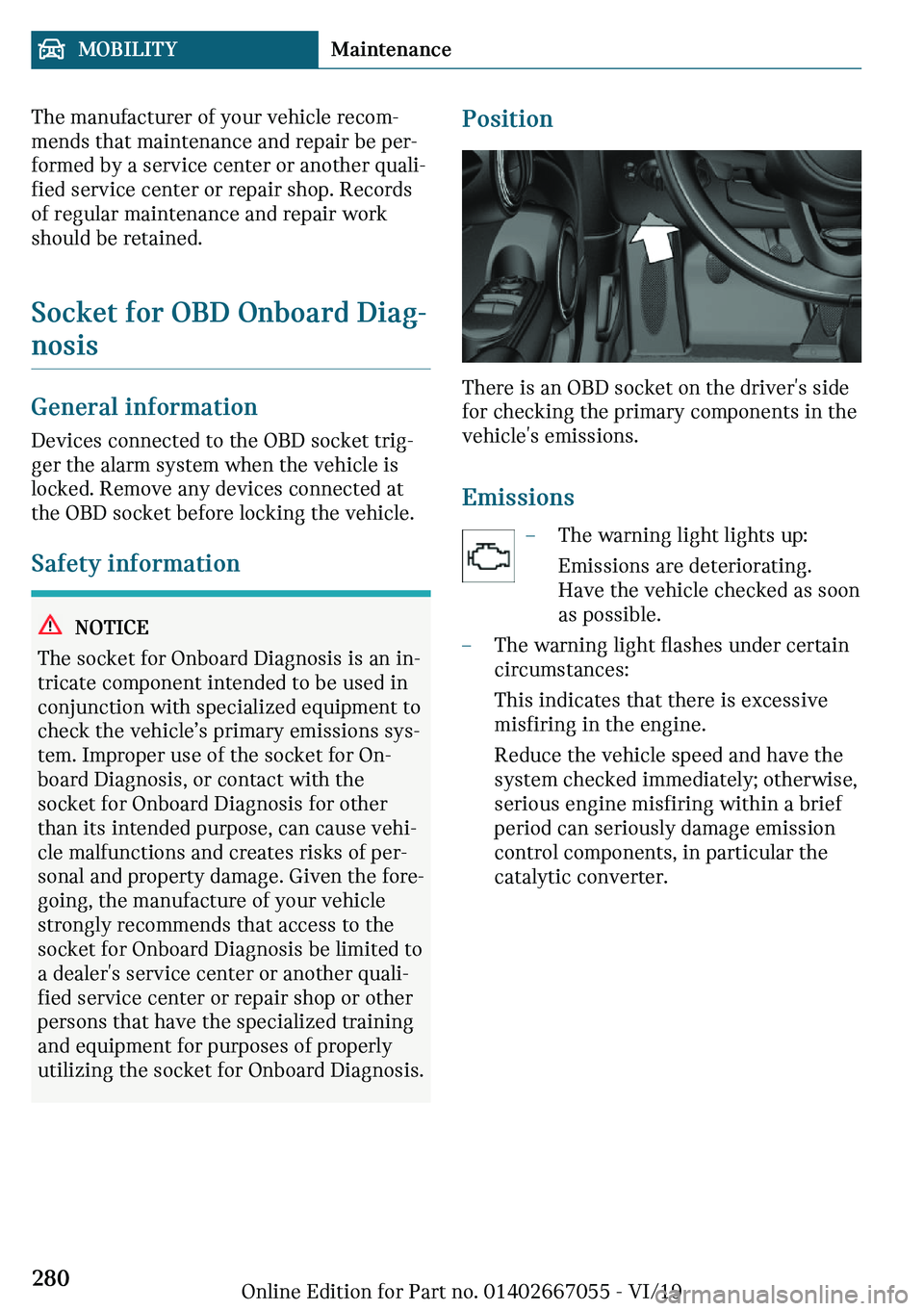 MINI CLUBMAN 2020  Owners Manual �m�