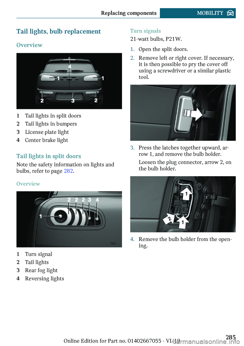 MINI CLUBMAN 2020  Owners Manual �m�