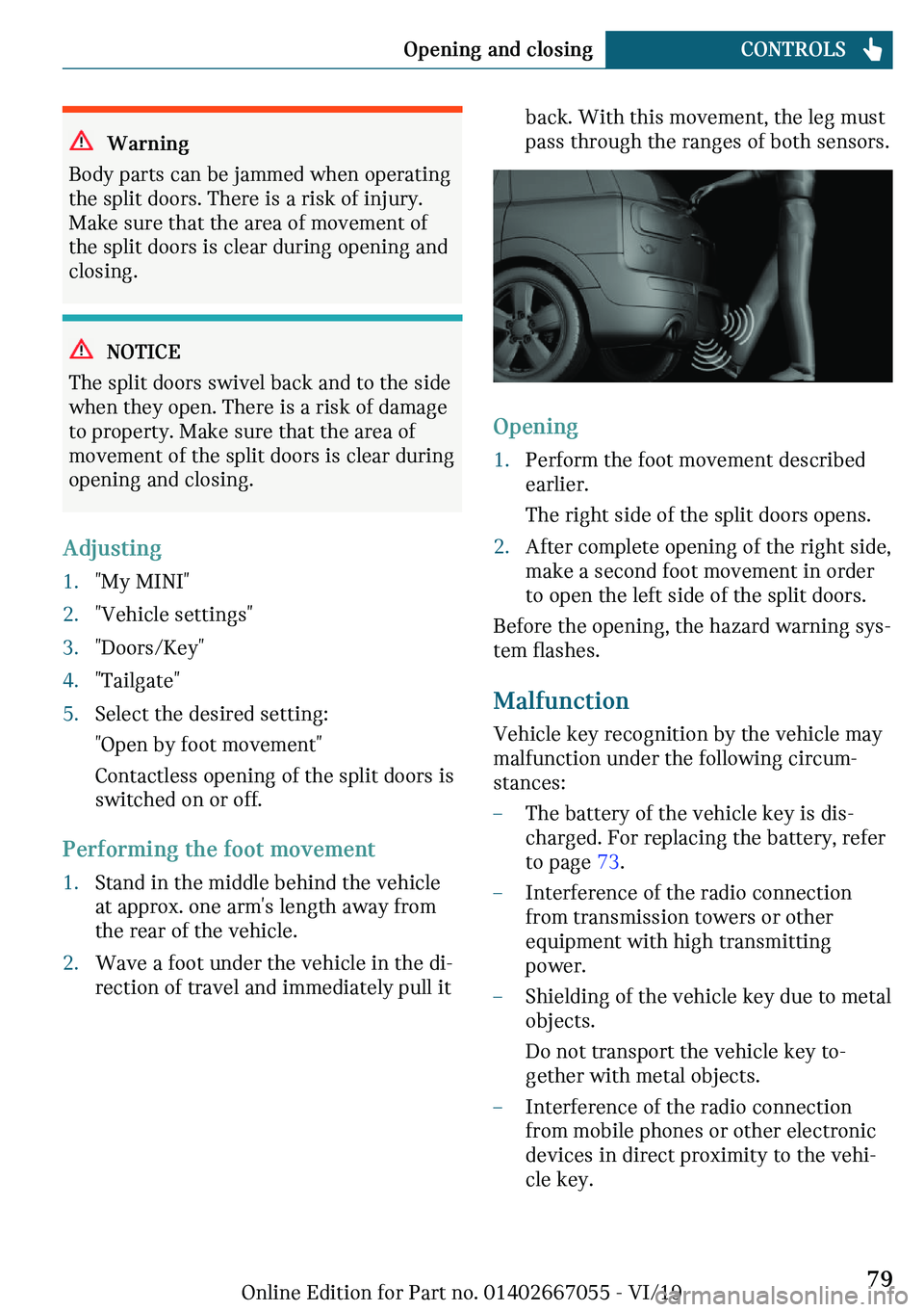 MINI CLUBMAN 2020  Owners Manual �W�