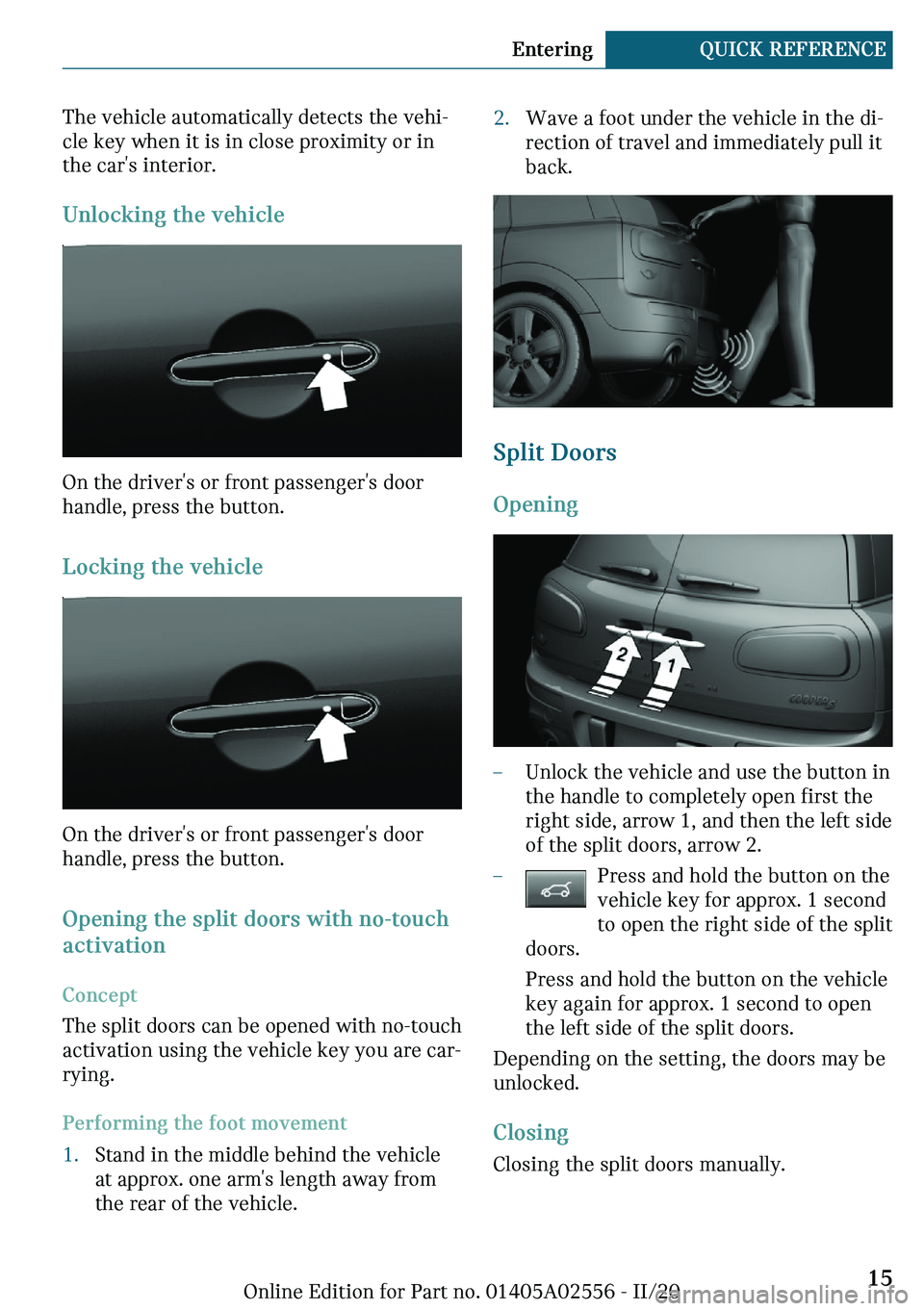 MINI CLUBMAN 2021  Owners Manual �m�