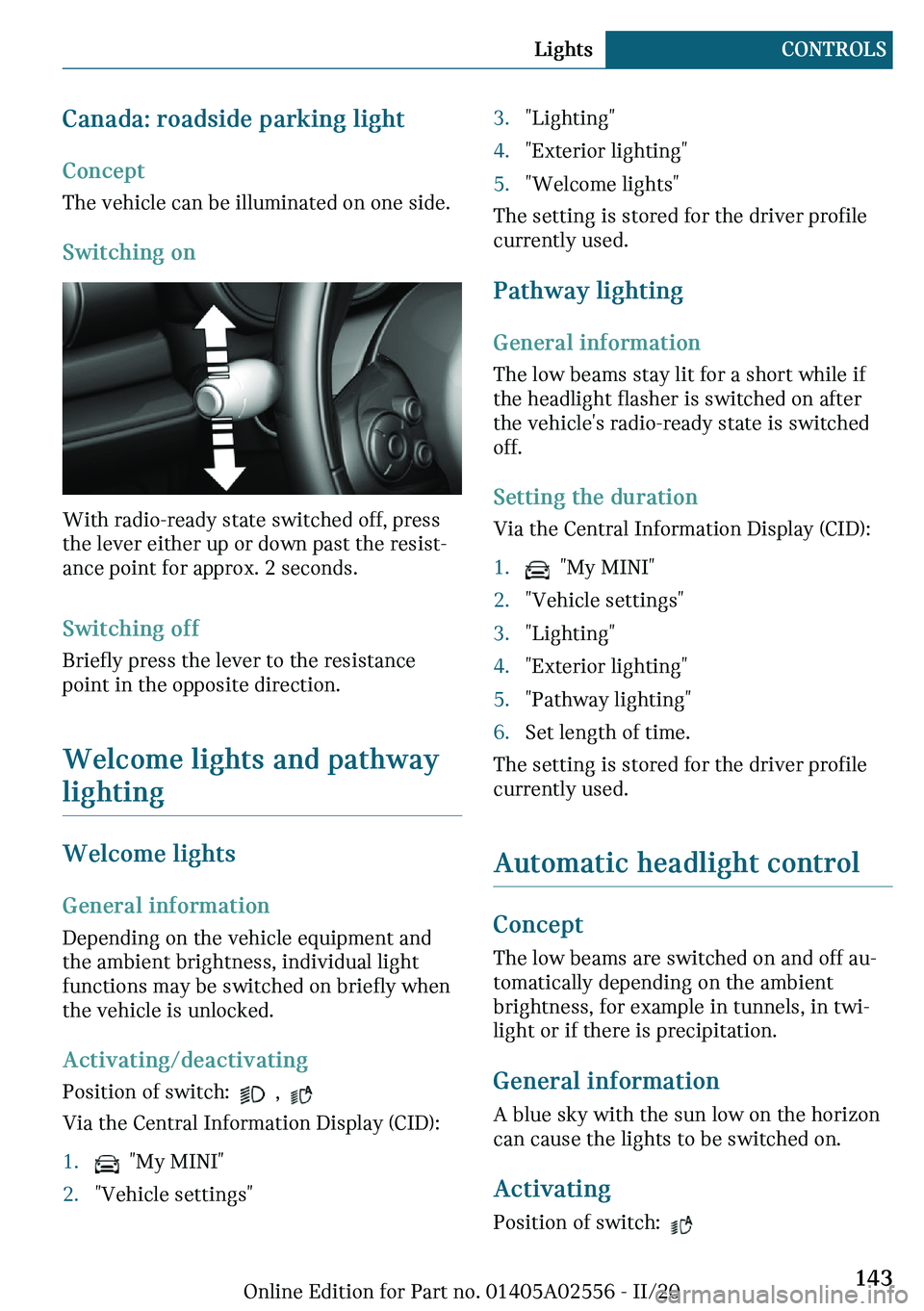 MINI CLUBMAN 2021  Owners Manual �C�