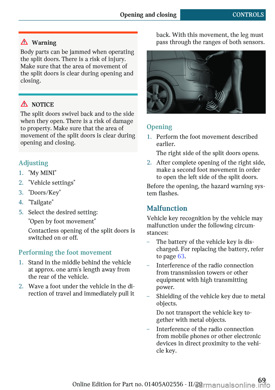 MINI CLUBMAN 2021  Owners Manual �W�