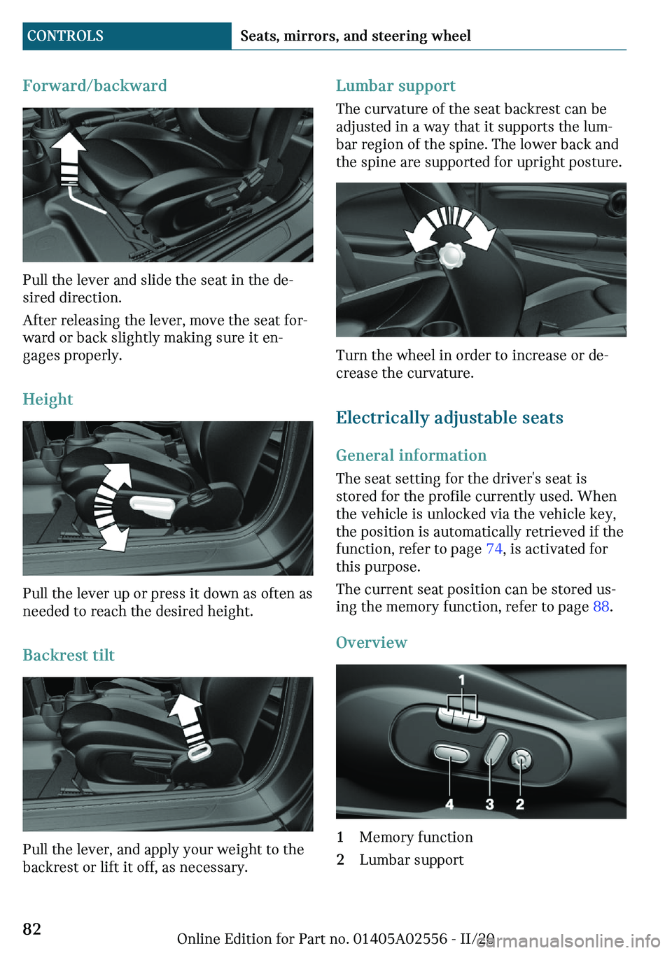 MINI CLUBMAN 2021  Owners Manual �F�