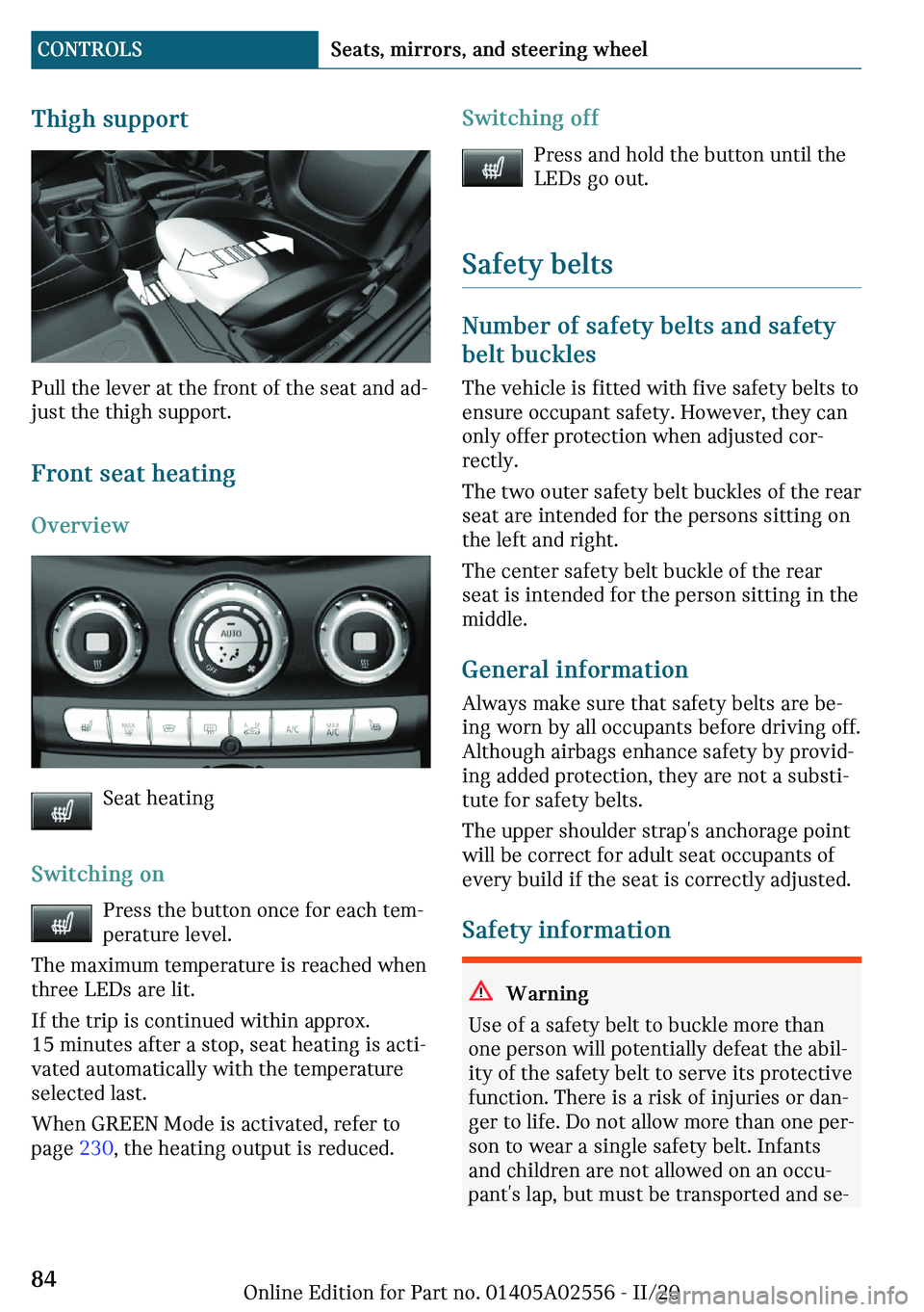 MINI CLUBMAN 2021  Owners Manual �m�