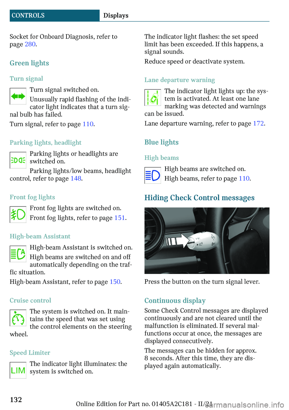 MINI CLUBMAN 2022  Owners Manual �d�