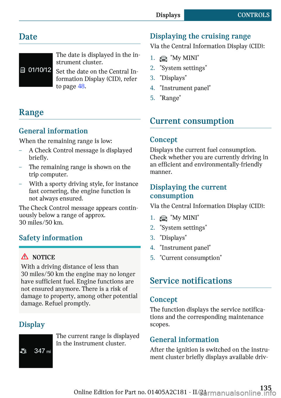 MINI CLUBMAN 2022  Owners Manual ��