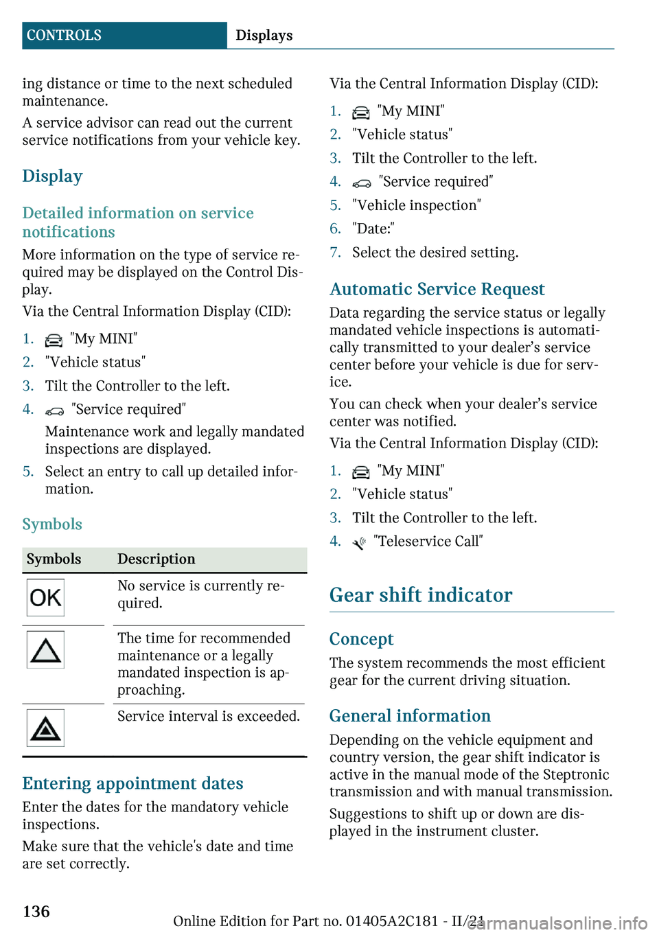 MINI CLUBMAN 2022  Owners Manual �