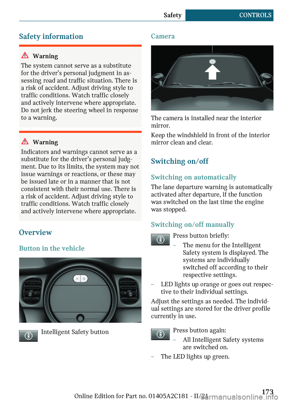 MINI CLUBMAN 2022  Owners Manual �d�