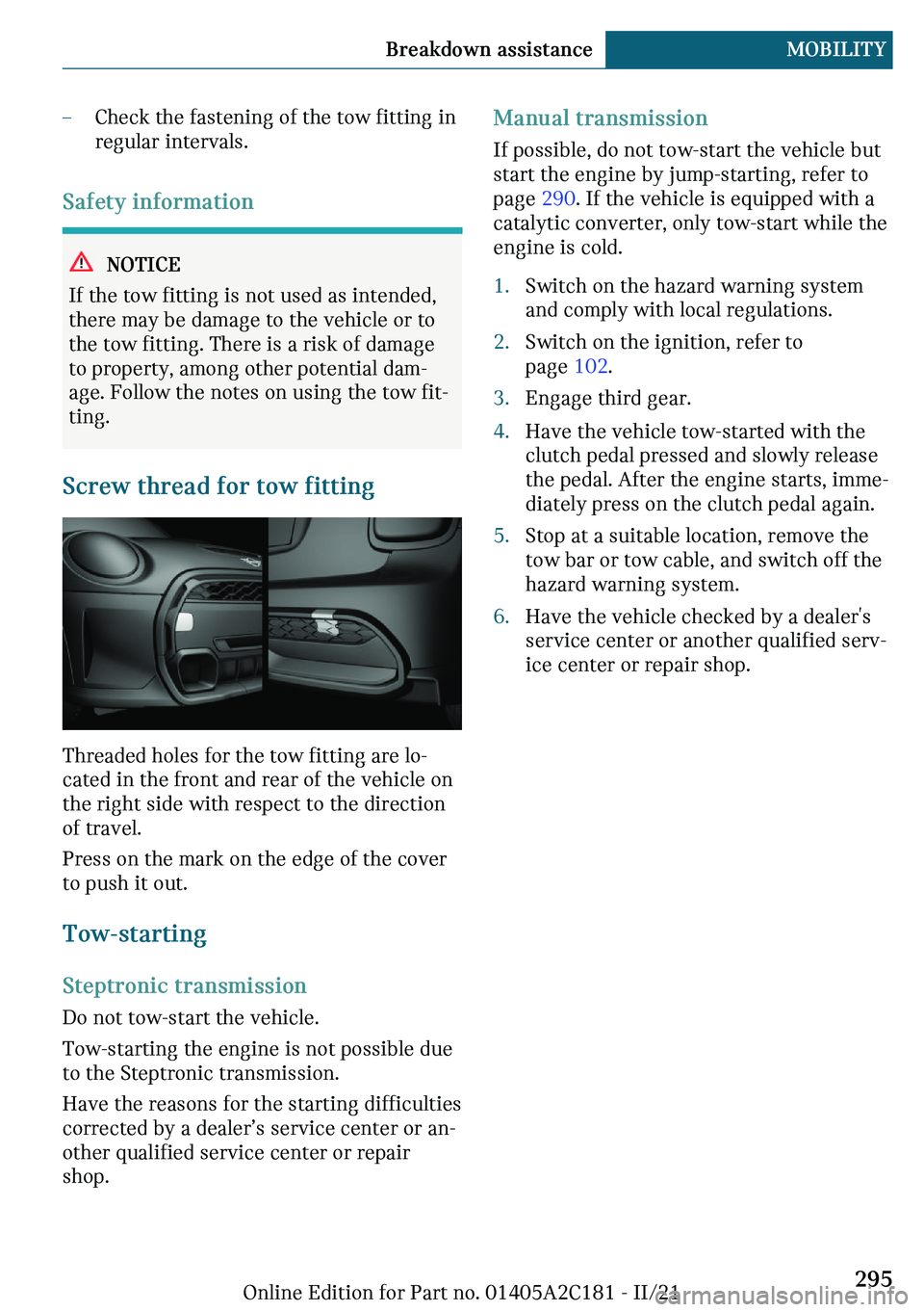 MINI CLUBMAN 2022  Owners Manual 