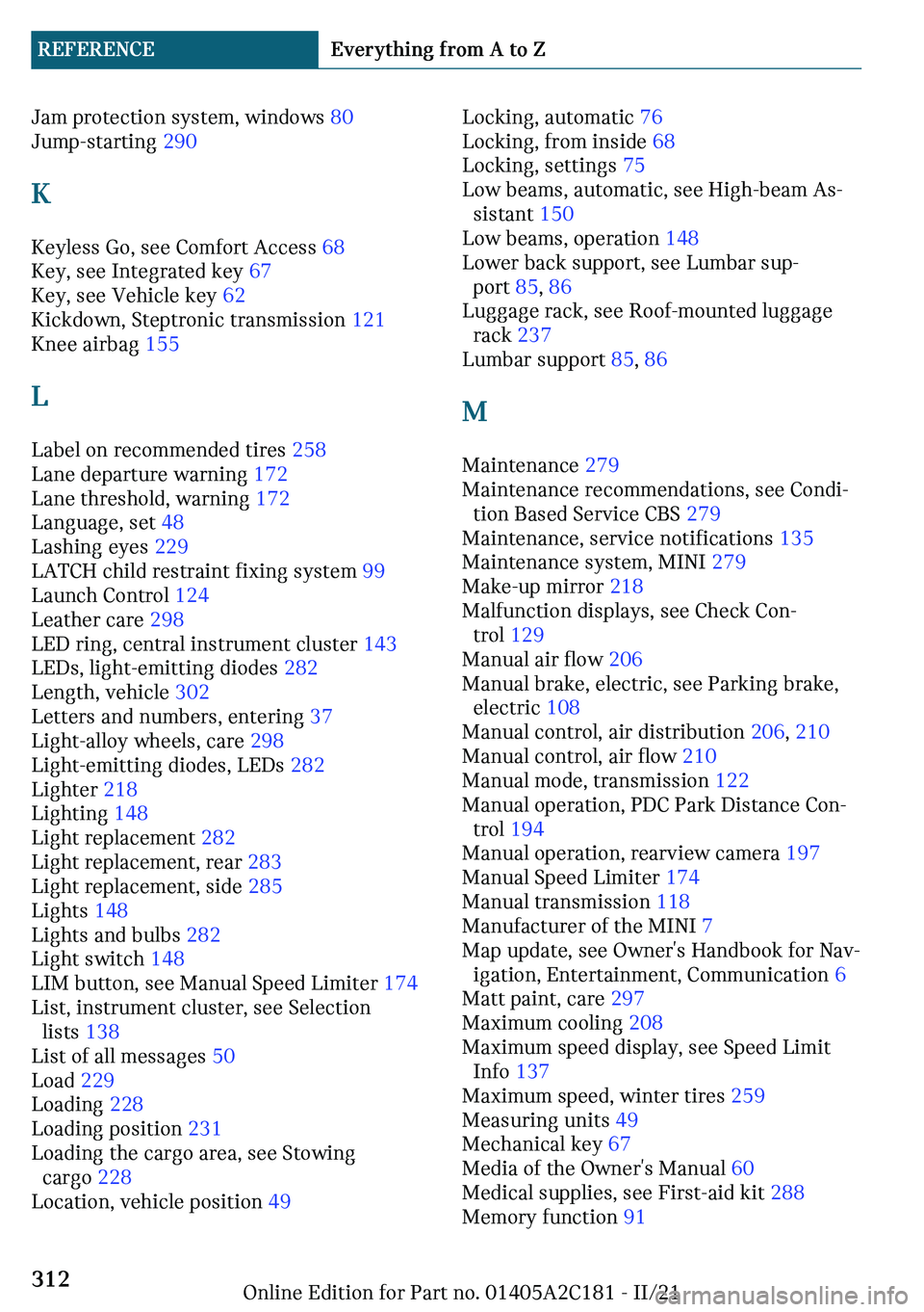 MINI CLUBMAN 2022  Owners Manual �9�