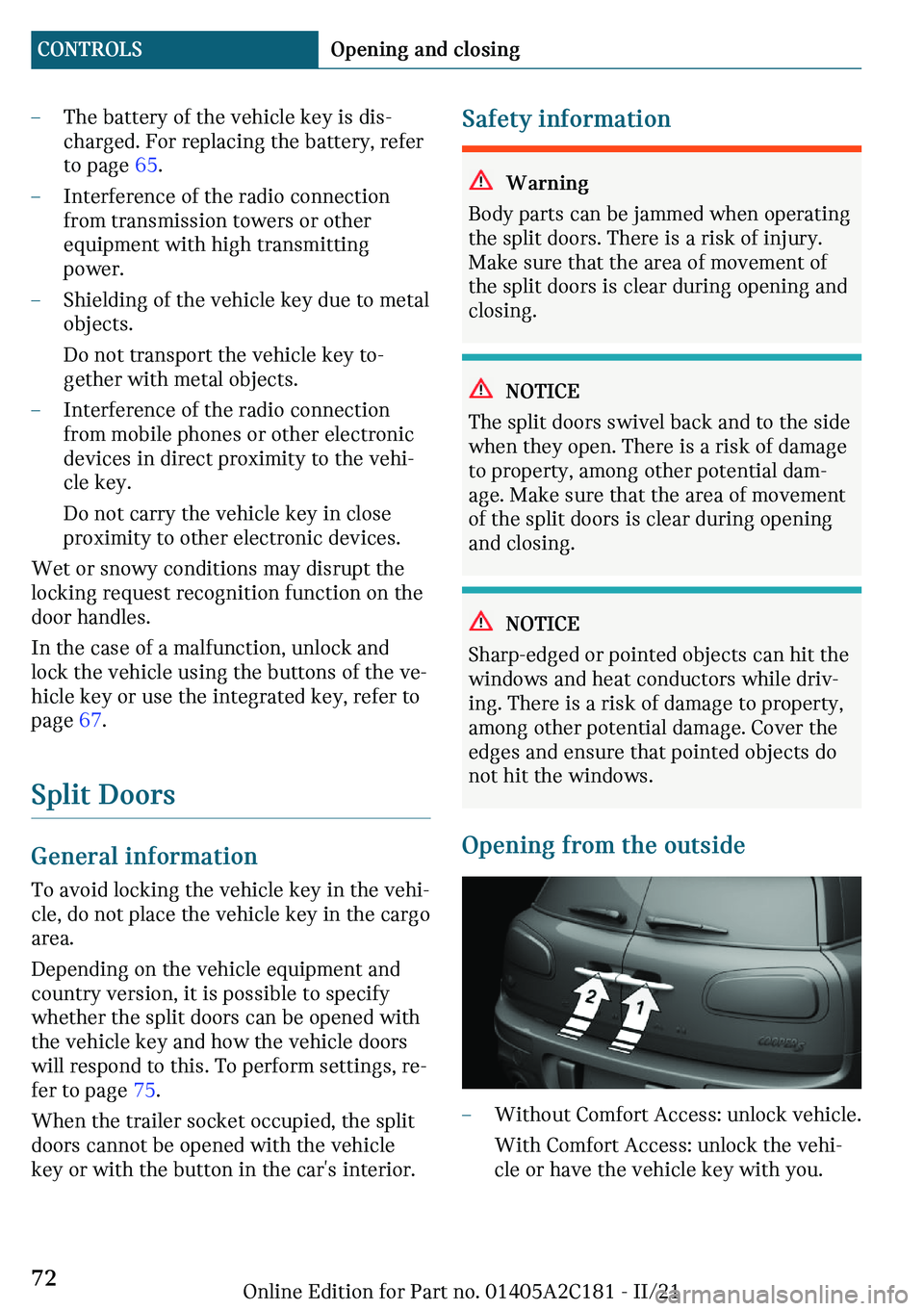 MINI CLUBMAN 2022  Owners Manual 