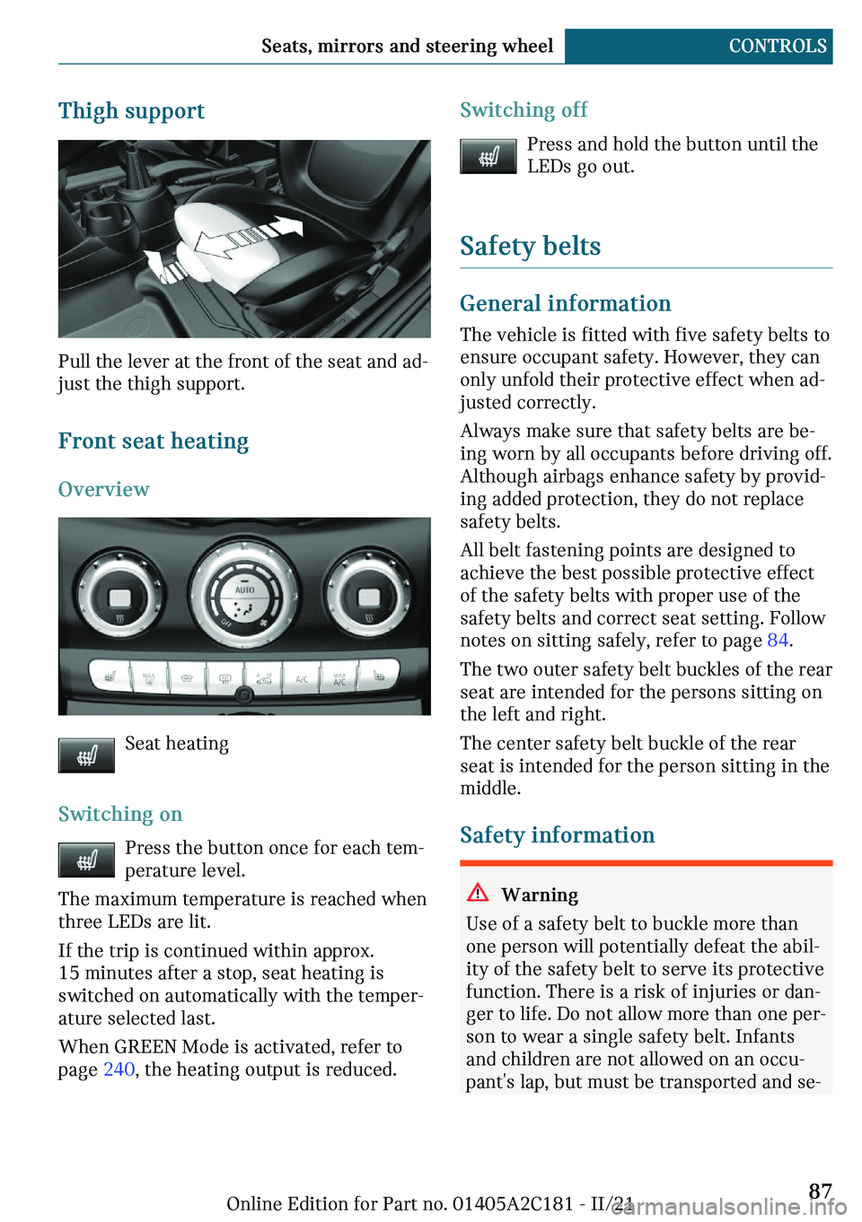 MINI CLUBMAN 2022  Owners Manual �m�